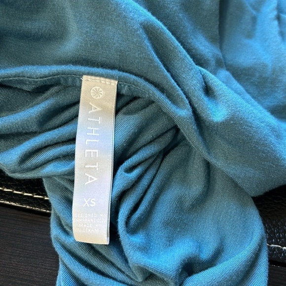 ATHLETA SANTORINI THERA Fit and Flare Dress Sleeveless Blue Green Sz XS - Picture 7 of 12